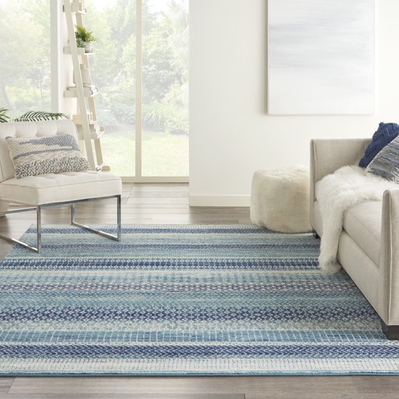 Nourison Passion Tribal Navy Blue 9' x 12' Area Rug (9x12)