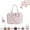 Pink, variant on Luvy Bag Crush Bow Tote Bag for Women - Lightweight Puffy Quilted Shoulder Bag with Large Capacity, Multiple Compartments for Work, Travel, Shopping, Gym & Beach