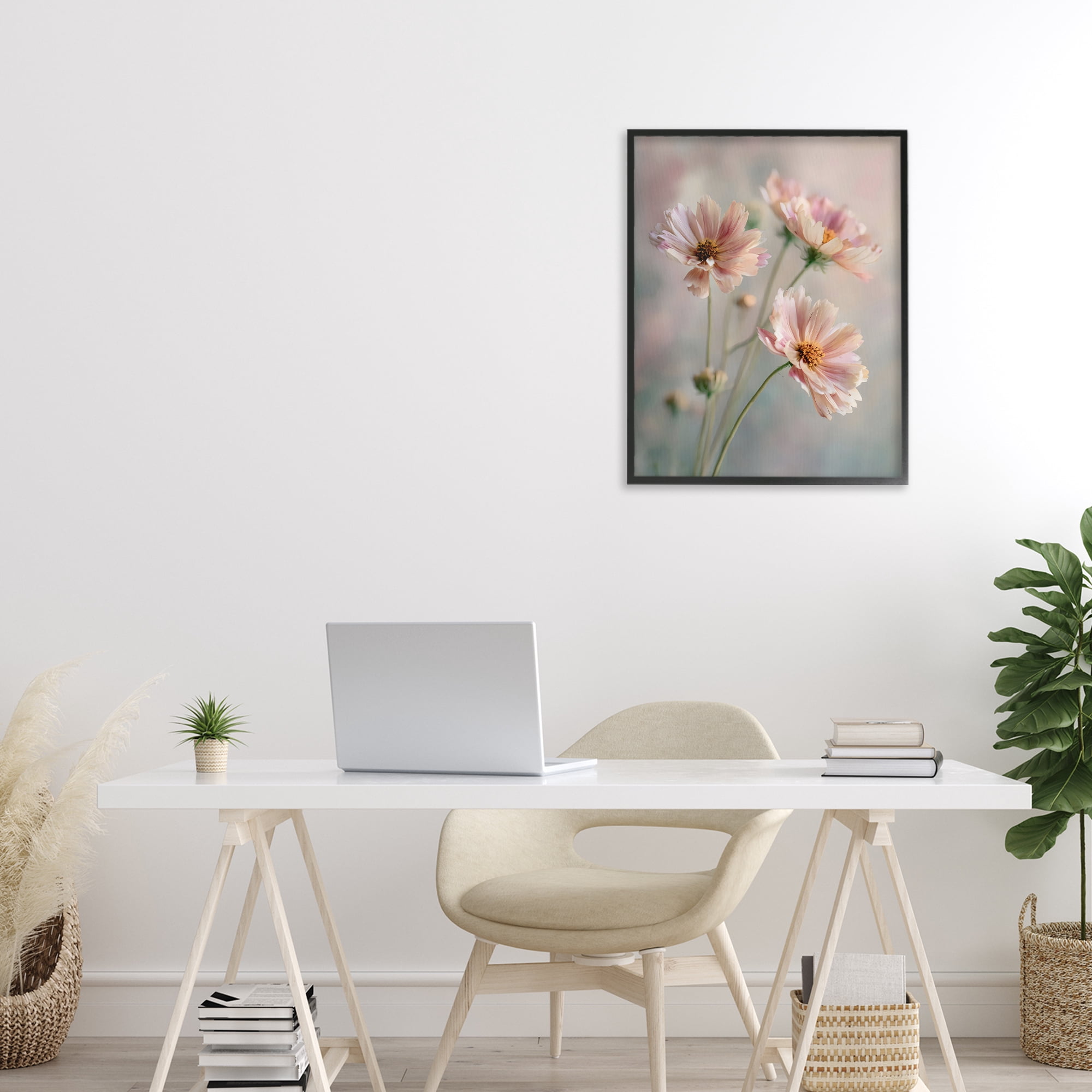 Stupell Industries Pink Daisies Close Up Black Framed Giclee Art, design by Franklyn Gregory