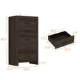 thumbnail image 4 of KULAGAGA Dresser with 5 Drawers & Black Handles, 23.6" W Chest of Drawers with Wood Grain, Modern Wooden Storage Tower for Bedroom Living Room, Dark Brown, 4 of 7