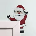 thumbnail image 3 of Christmas Door Topper Decoration Snowman Santa Claus Reindeer Snowflake Wooden Door Frame Corner Sign for Home Window Wall Decor, 3 of 8