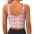 thumbnail image 3 of Haiem Cute Poodle Dog Pattern Womens Sports Bra - U Neck Padded Low Impact Yoga Bra Workout Crop Top Gym Moisture-Wicking Workout Vest -Small, 3 of 9
