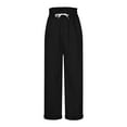 thumbnail image 6 of Corduroy Pants Women 2026 Trendy Elastic High Waist Drawstring Wide Straight Leg Lounge Pants with Pockets, 6 of 8