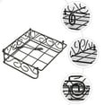 thumbnail image 5 of WEAVILUX Black Metal Napkin Holder for Home and Kitchen, Desktop Tissue Organizer Rack, Dining Table Storage Stand, 5 of 6