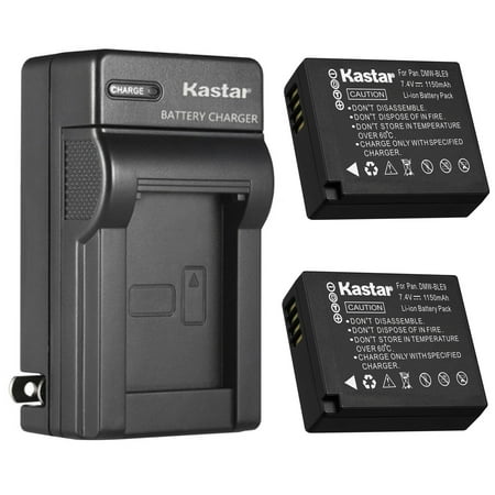Kastar 2-Pack Battery and AC Wall Charger Replacement for Panasonic DMW-BLE9 DMW-BLE9E DMW-BLE9PP DMW-BLG10 DMW-BLG10E Battery Panasonic DE-A65BA DE-A98 DE-A99B Charger