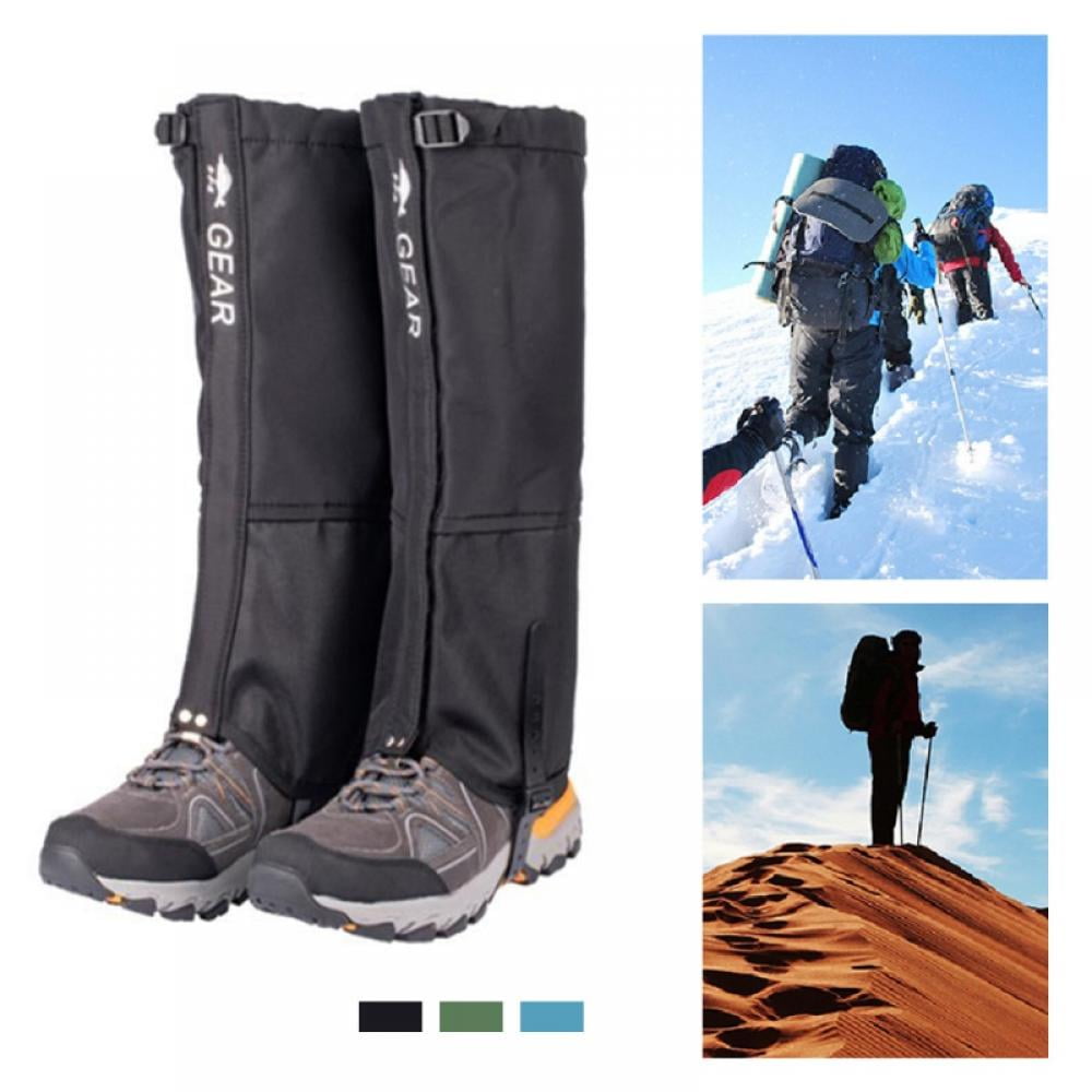 Black, L Snow Leg Gaiters Waterproof Boot Gaiters Hiking Walking Climbing 