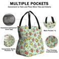 thumbnail image 3 of Pioneer Flower Floral Print Pattern Drawstring Lunch Bag Women - Drawstring Lunch Bag Insulated for Work Office - Stain-Resistant Large Lunchbags for Women with Multi-Pockets, 3 of 6