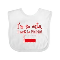 Inktastic So Cute Polish Boys or Girls Baby Bib