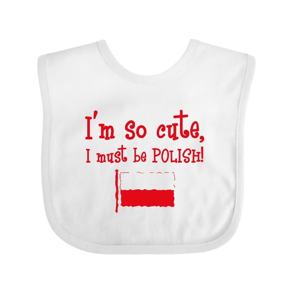 Inktastic So Cute Polish Boys or Girls Baby Bib