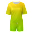 thumbnail image 4 of Hiijoy Big Girls Tie Dye Outfits Short Sleeve T Shirt Shorts Clothes Set, Sizes 9-10Y, 4 of 5