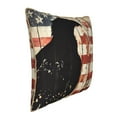 thumbnail image 2 of Fotbe Wood Grain Bald Eagle Pattern Velvet Decorative Throw Pillow Covers with Elegant Piping, Soft Plush Cushion Cover for Sofa, Bed, Car, Office-20"x20", 2 of 8