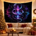 thumbnail image 3 of Scaled Serpent Coiled With Figure Eight Configuration Around, Mystical Fantasy for Space Lovers, Galaxy Room Decor, Housewarming Gift, Tapestry Wall Hanging for Bedroom and Dorm, 3 of 7
