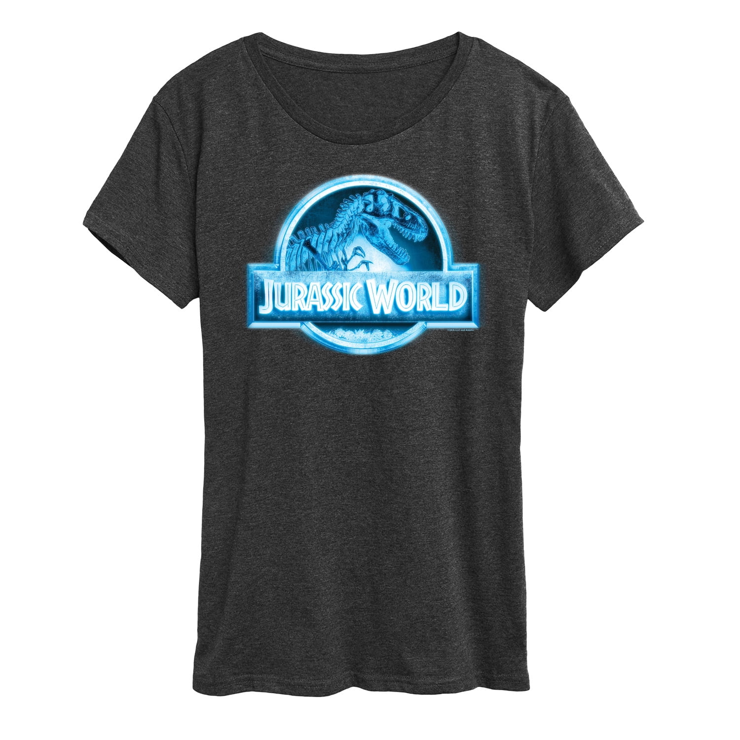 Jurassic Park - Jurassic World Logo Night Vision - Women's Short Sleeve Graphic T-Shirt