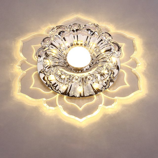 Lámpara de techo LED moderna Ndcxsfigh de cristal montada en superficie blanca 20 cm