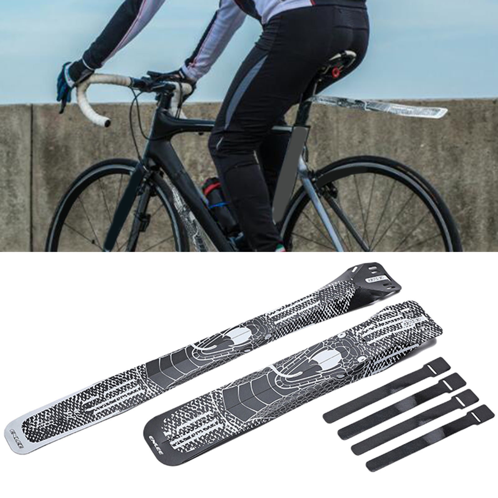 Kripyery Bicycle Mudguard Widen Lengthen Ultralight Quick Disassembly