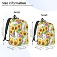 thumbnail image 2 of Wukai Sunflowers Durable Canvas Laptop Backpack,Adjustable Shoulder Straps,Water-Resistant,Large Capacity,Stylish Design, Fits 15-17in Laptops,Unisex for School,Office,Travel-Medium, 2 of 5