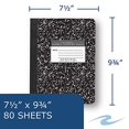 thumbnail image 2 of Roaring Spring Hard Cover Composition Book 9 3/4 x 7 1/2 5x5 Graph Ruled 80 sheets 4/pk, 2 of 4