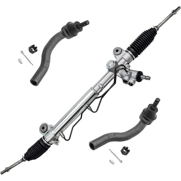 Detroit Axle - Rack & Pinion for Toyota Camry Avalon Lexus ES330 ES350, Complete Power Steering Rack and Pinion Assembly, 2 Outer Tie Rod Ends Replacement