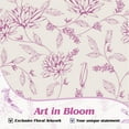 thumbnail image 6 of Inosoo Decorative Linen-Look Digital Print Shower Curtain, Soft & Luxury Farmhouse Pink-Purple Dahlia Flowers Design, 72x72 Inches, 6 of 12