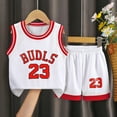 thumbnail image 2 of Little Boys Sports Shorts Sets Tracksuit 2 Piece Basketball Performance Tank Top And Shorts Outfits Size 5-6T, 2 of 3