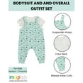 thumbnail image 3 of Disney Mickey Mouse Minnie Mouse Bodysuit and Overall Outfit Set Newborn to Infant, 3 of 5
