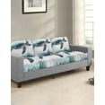 thumbnail image 2 of Sea Turtle Teal Blue Sofa Couch Cushion Covers Washable, Removable Stretchable Sectional Couch Covers, Summer Coastal Ocean Wood Grain Slipcovers for L & T Shape Sofa Furniture Protector S Size 1 pc, 2 of 7