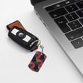 thumbnail image 7 of Uemuo Circular Stripes Pattern Rectangular Metal Keychain - Durable, Stylish, and Personalized Key Ring for Men and Women,Engraved Keychain,Gift Slim Sturdy Keychain, 7 of 7