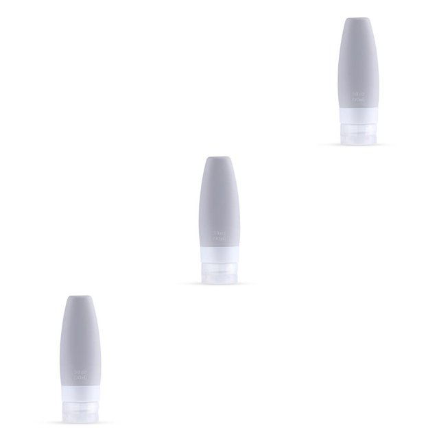 Yuarrent Dispensador de viaje Botella Squeeze Tube Contenedor reutilizable Gris claro 90ML Type1 NO1
