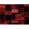 thumbnail image 1 of Ahgly Company Machine Washable Indoor Rectangle Patchwork Red Transitional Area Rugs, 7' x 9', 1 of 4