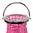 thumbnail image 5 of Northlight Woven Iron Pillar Candle Lantern with Glass Hurricane - 16.25" - Fuchsia Pink, 5 of 7