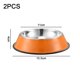 thumbnail image 2 of Cuenco de agua para perros de acero inoxidable para mascotas, cuencos de alimentación con base de goma, paquete de 2, 2 of 5