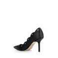 thumbnail image 3 of Jewel Badgley Mischka Eleni Satin Pointed Toe Scallop Pumps, 3 of 7
