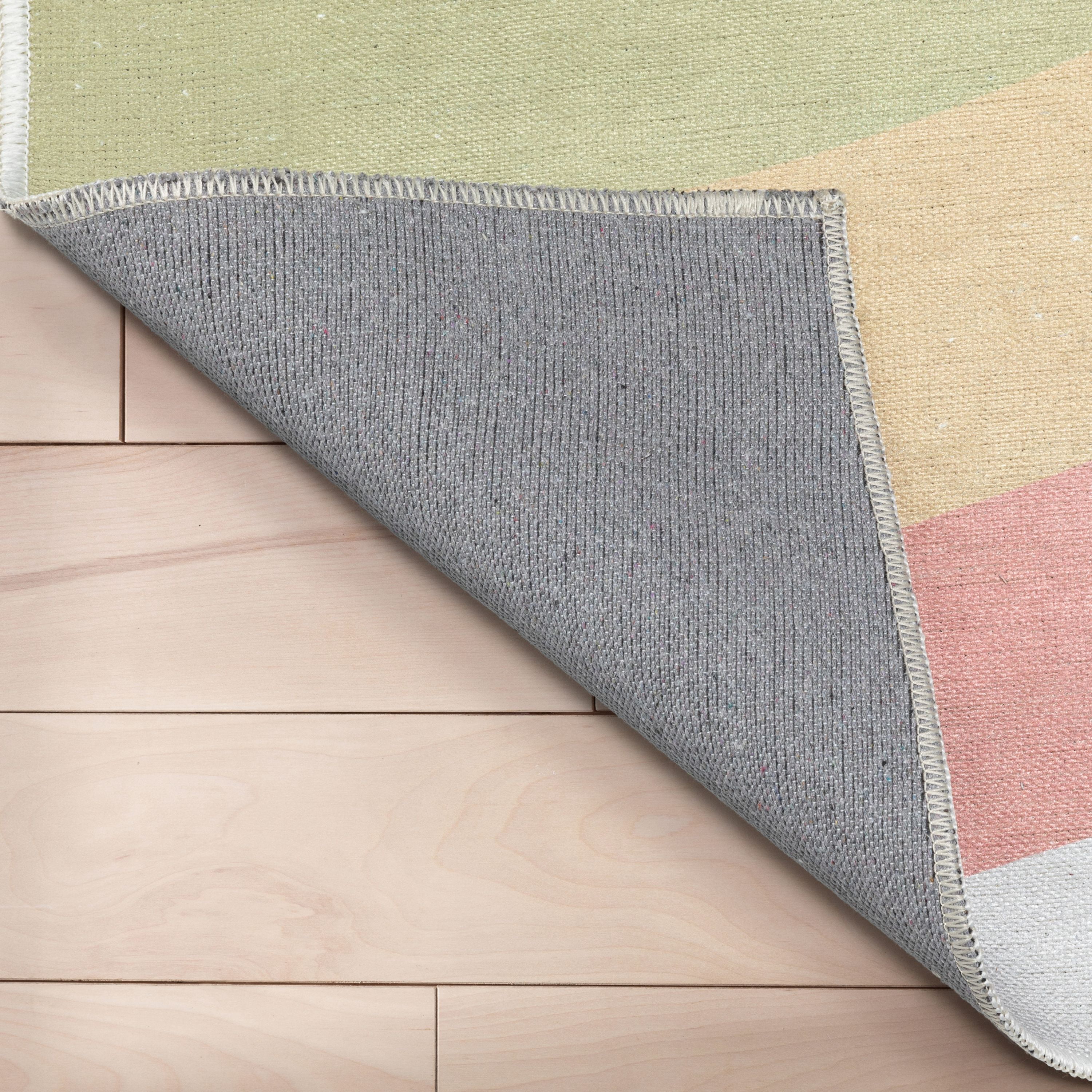 Well Woven Kids Rugs Rainbow Kids Geometric Pattern Multi Color Flat Pile Easy to Clean 7'7" x 9'10" Area Rug for Living Room Dining Room Bedroom and Kitchen