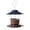 A002- Navy, variant on Outdoor Hanging Snap - on Lid Automatic Bird Feeder, Green, with Hanger, Transparent Reservoir, Removable Tray, for Backyard, Garden, Patio, Balcony Bird Watching