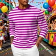 thumbnail image 2 of CONZONE Carnival Men's T-Shirts Short Sleeve T Shirts for Men Casual Crew Neck Striped Lightweight Tees Soft Cozy Athletic Tops, 2 of 6