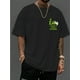 thumbnail image 1 of Camiseta informal de manga corta para hombre con estampado de ángel del amor sagrado, diseño gráfico negro, mezcla de algodón suave, cuello redondo, ropa urbana de verano., 1 of 5