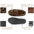 thumbnail image 4 of Women's Memory Foam Diabetic Slippers Arthritis Edema Adjustable Comfortable House Shoes Closed Toe, LEOPARDBROWN 6, 4 of 7