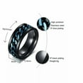 thumbnail image 2 of 8 Colors Spinner Chain Rings Men's 316L Stainless Steel Anniversary Band Sz 7-12, 2 of 9