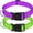 Party Green Purple, variant on Minzimin 2pcs Reflective Nylon Dog Collars 2pcs,with Quick Release Buckle,Adjustable Safety Nylon Collars for Small Medium Large Dogs