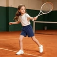 thumbnail image 7 of BXJX Boys Cotton Athletic Shorts, Elastic Waist Knee Length Casual Sports Summer Shorts for Kids Navy Size 3-4 T, 7 of 7