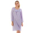 thumbnail image 3 of Casual Nights Women's Long Sleeve Floral Embroidered Night Gown, 3 of 4