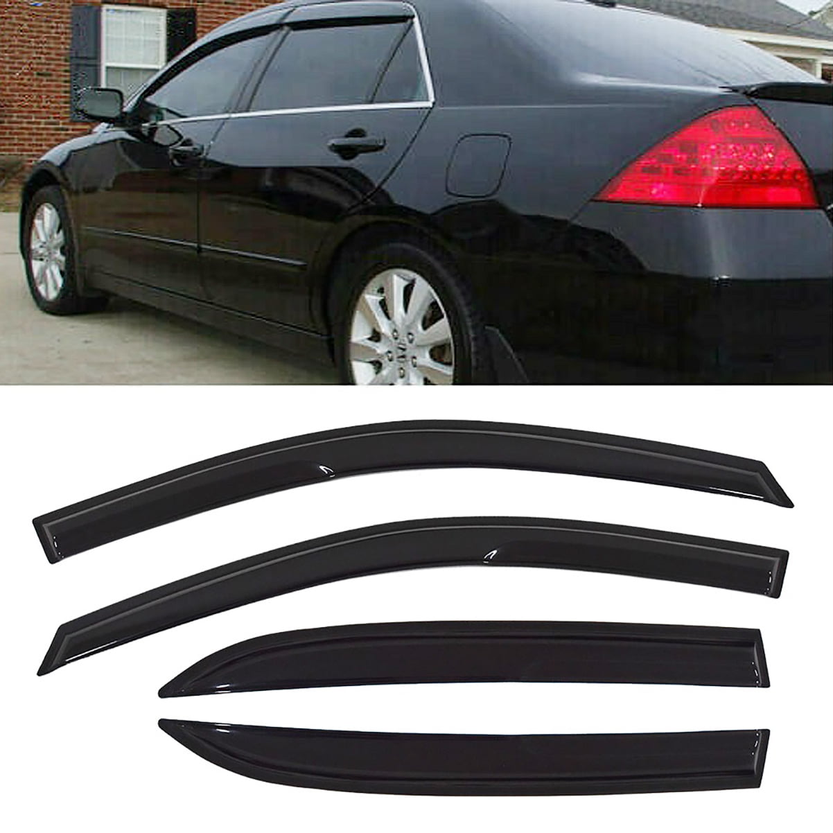 Fit for Honda Accord 2003-2007 Window Vent Visor Rain Deflector Sun Guard (4 Pcs)