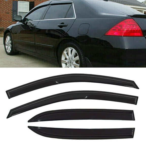 4Pcs Window Visor Rain Deflector Vent Sun Guard Fit for Honda Accord (2003-2007), 03-07 Accord WindowS Visor