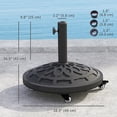 thumbnail image 3 of Outsunny Base Ronde pour Parasol de Patio avec Roues, Support de Parasol en Résine de 46 Lb, 3 of 10