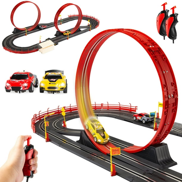 race track with loops