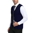 thumbnail image 3 of HAOMEILI Men's Sleeveless Sweater Vest V-Neck Casual Cable Knit Button Down Cardigan Vest, 3 of 6