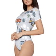 thumbnail image 3 of Picia Trains And Cactuse Womens One Piece Swimsuits Modest Tummy Control Bathing Suits Lace Up Slimming Swim Suit-XX-Large, 3 of 9