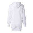 thumbnail image 2 of Letdown Fall Sweatshirts Dresses for Women 2025 Fashion Crew Neck Long Sleeve Hoodie Tunic Dress Solid Casual Clothes Dresses with Pocket (White, M), 2 of 4