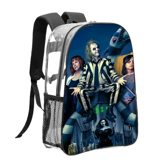 Beetlejuice 2 Pattern Transparent Backpack Lightweight And fashionable Showcasing Personality And Leading The Trend