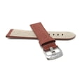 thumbnail image 4 of Bandini Extra Long (XL) 24mm Mens Italian Leather Watch Band Strap - Tan - Buffalo Pattern - Classic, 4 of 5